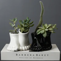 modern ceramic foot shape pots ornaments animal succulents flowerpot gardening cactus plants pot home decoration accessories