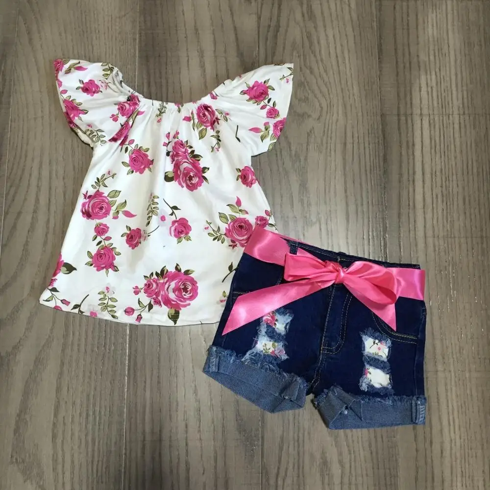 Новое поступление летняя детская одежда для маленьких девочек джинсовые шорты