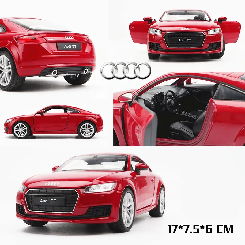 Модель автомобиля Welly 1:24 Audi TT из красного сплава литой игрушечный автомобиль