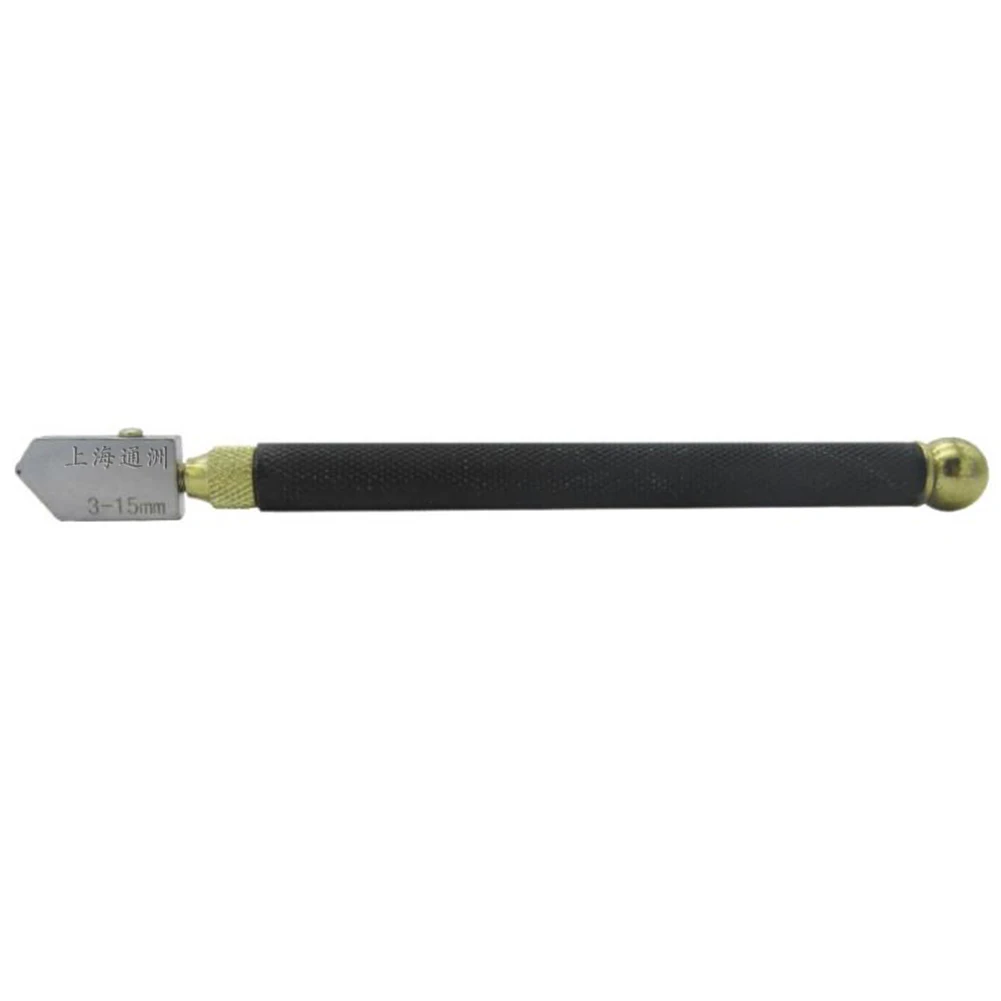 

Professional Glass Cutter Diamond Tip Anti-slip Metal Handle 3-15mm Cutting Tool LB88