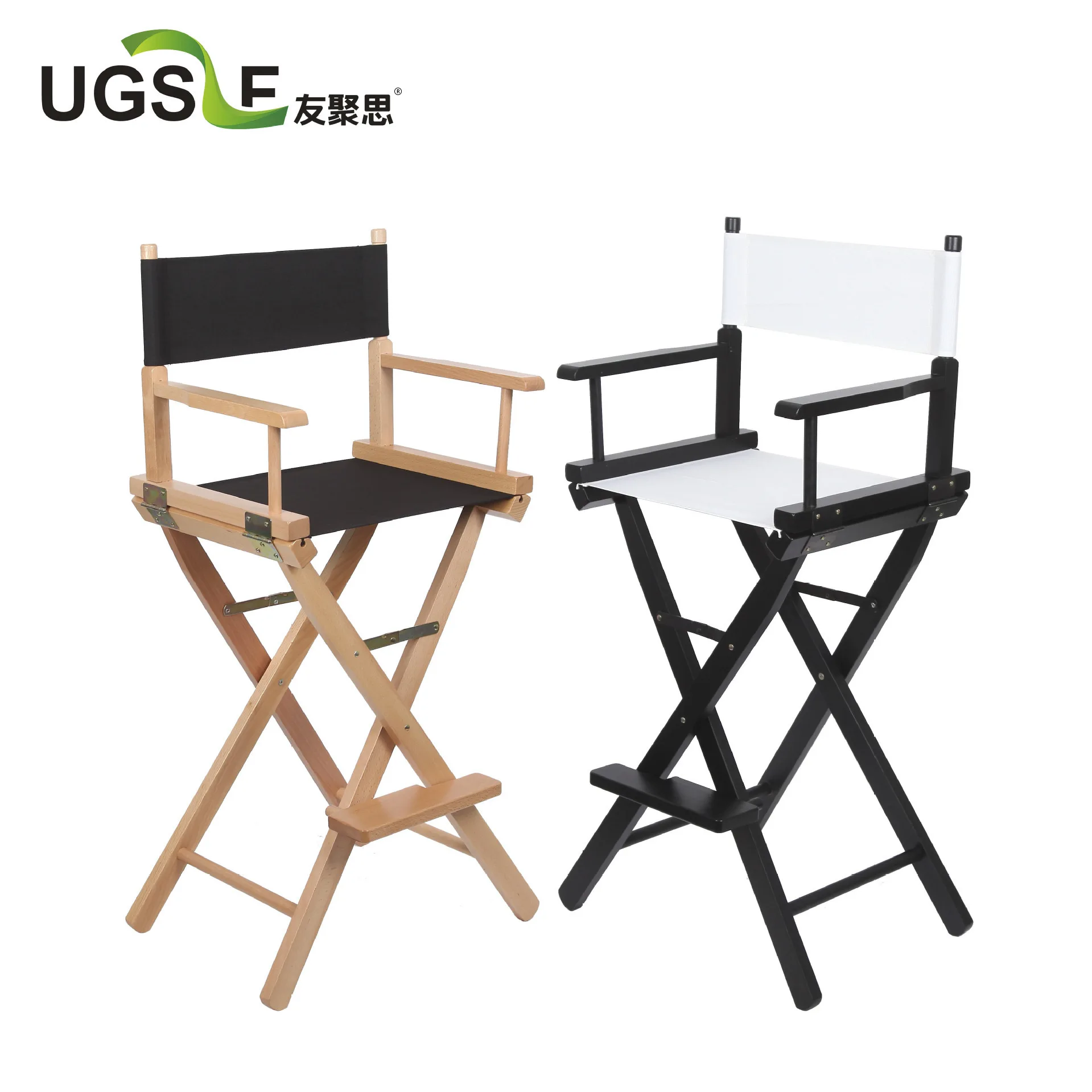 Стул для руководителя по высоте бара натуральная/черная рама с каванами садовая