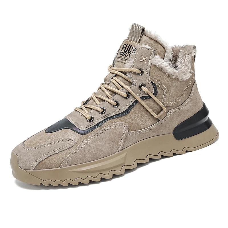 

Winter Plush Platfofm Sneakers for Men Shoes Ankle Fashion Casual Male Footwear Cotton Saftey Working Shoes Zapatillas Hombre