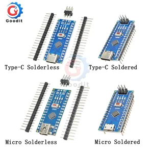 Micro USB/Type-C Adapter CH340 Nano V3.0 ATMEGA328P-MU ATMEGA328 Microcontroller Module Development Board for Arduino