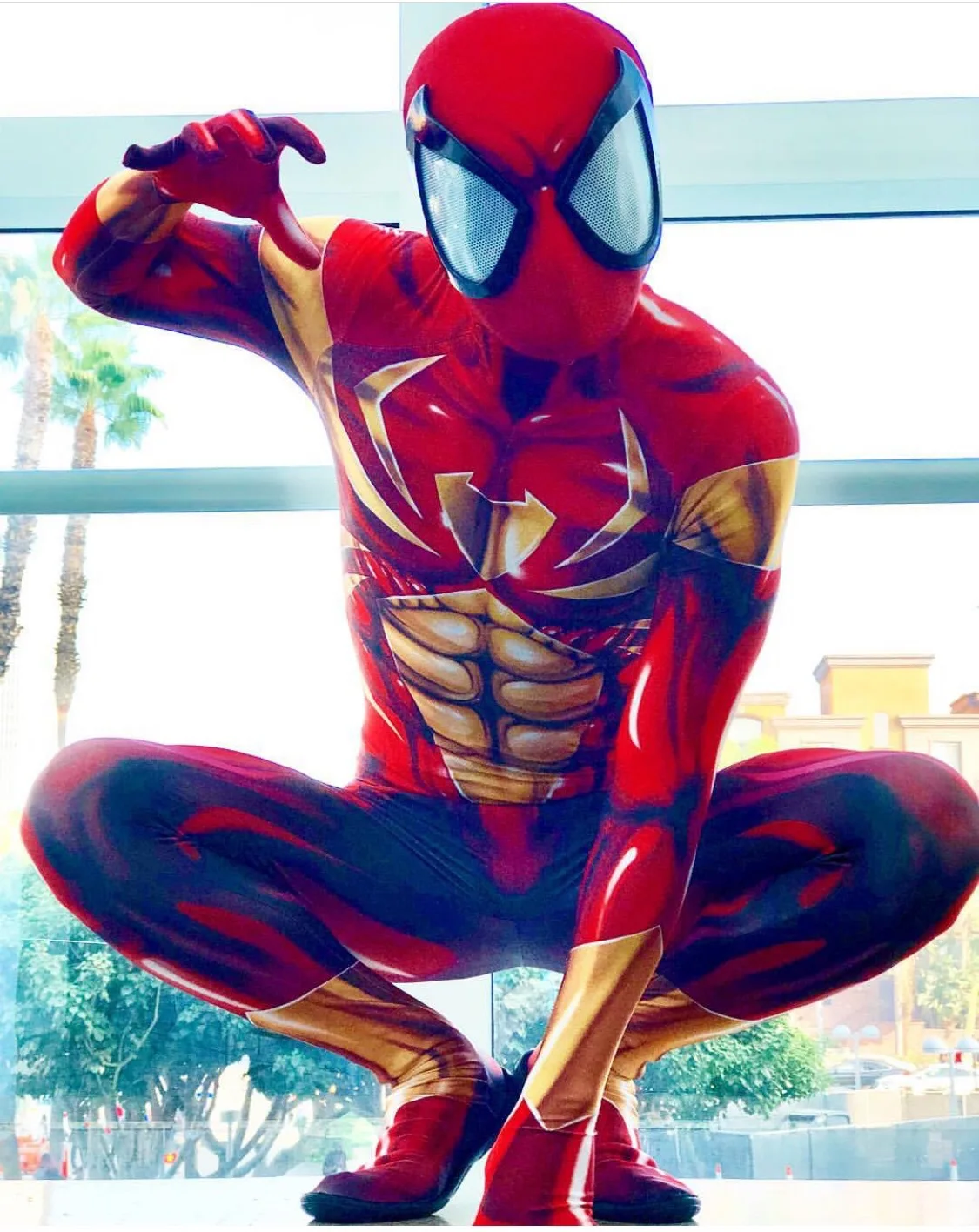 Золото Косплэй супер герой лайкра спандекс 3D с принтом Хэллоуин костюм боди