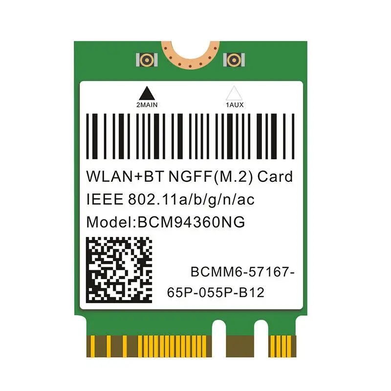 Сетевой адаптер для ПК Hackintosh Wi Fi 867 Мбит/с 802.11AC Bluetooth 4 0 BCM94360CS2 BCM94360NG NGFF M.2|airport wifi|wlan