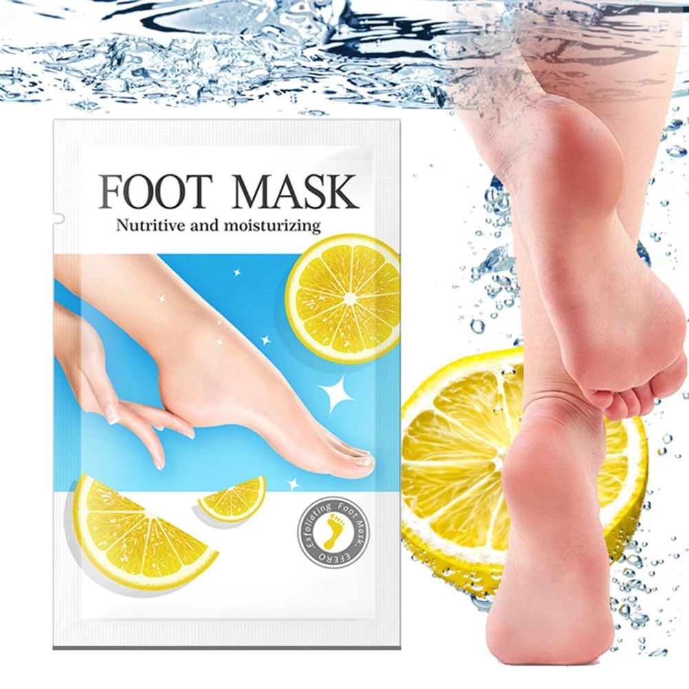 

Lemon/Rose Foot Mask Remove Dead Skin Peeling for Legs Feet Mask Scrub Exfoliating Socks Anti Crack Heel Foot Patch