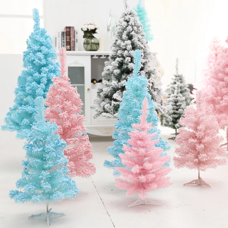 

60cm Decorated Christmas Tree Fake Pine Tree Mini Artificial Christmas Tree Santa Snow Home Decoration ff04