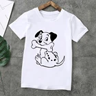 Футболка с принтом маленьких пятнистых собак, топ для детей, модная женская футболка, летняя модная футболка для отдыха, 101 футболка далматинцев, семейный образ