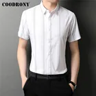 Мужская рубашка в полоску, с коротким рукавом, лето, C6085S
