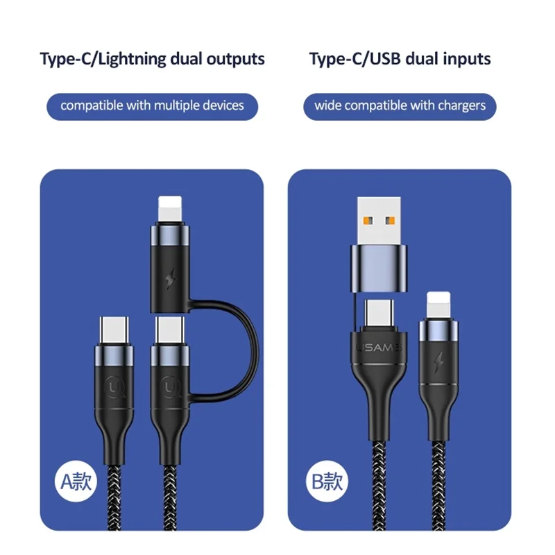 Кабель USB type C для освещения iPhone 8 11 Pro Max 2 в 1 PD Быстрая зарядка кабель синхронизации