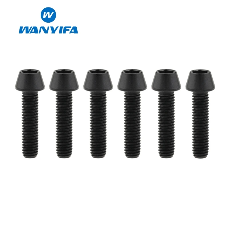 Wanyifa M5x15 16 18 20 мм Титан/Ti болты для выноса руля для конической головки MTB велосипедные винты фиксированные болты велосипедные части