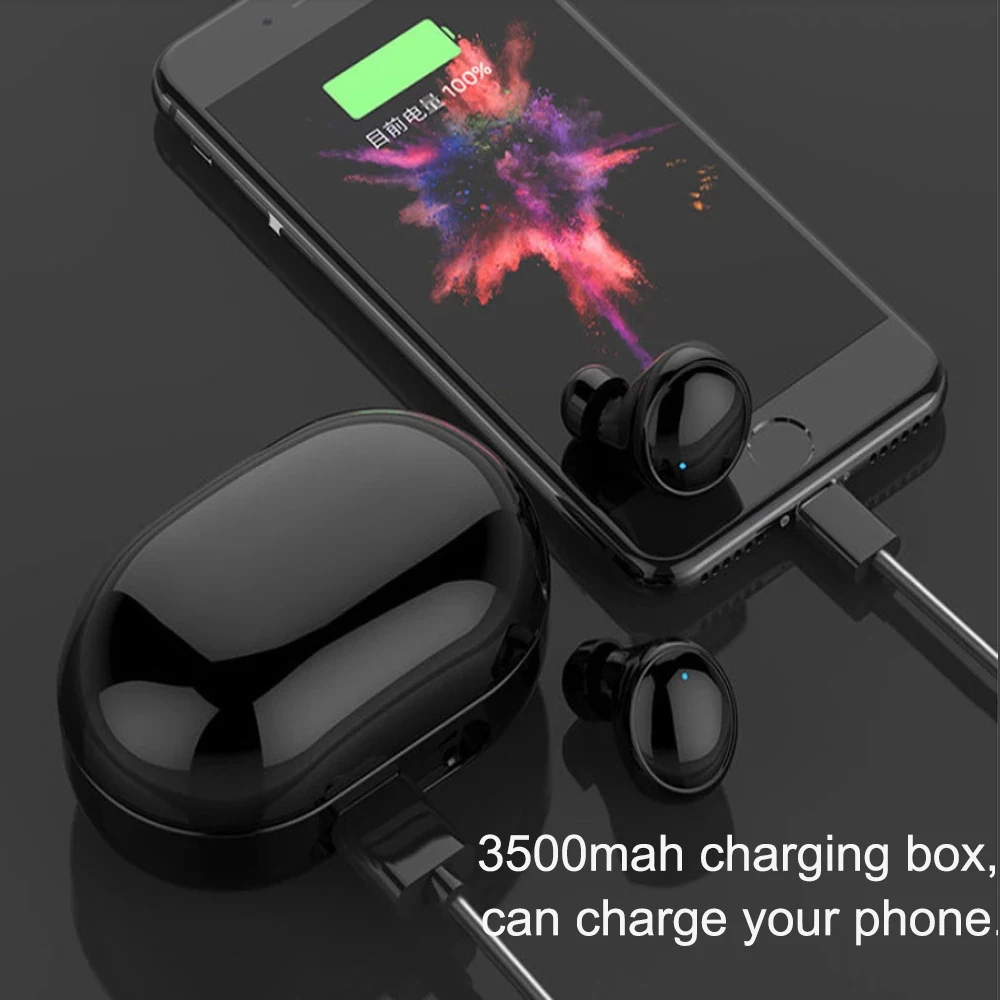 TWS C5 IPX8 водонепроницаемые наушники Bluetooth 5,0 беспроводные наушники сенсорное управление Стерео наушники с шумоподавлением с микрофоном