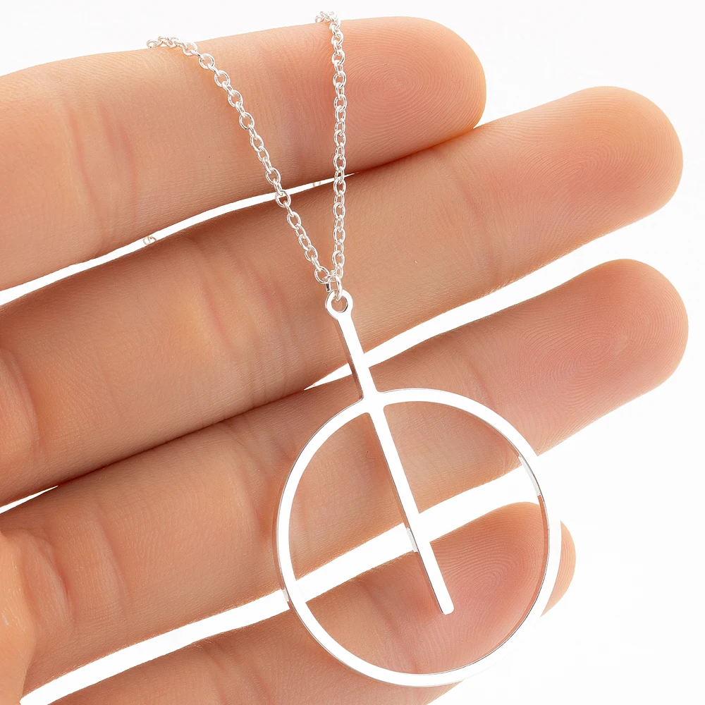 

Модное Золотое колье из нержавеющей стали для женщин, минималистичные геометрические ожерелья и подвеска, простые украшения