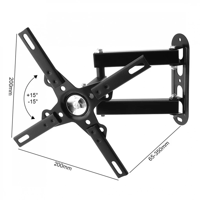 15-40 Inch Retractable TV Wall Mount Bracket Loading 15Kg Full Motion for Flat Screen Up To 200X200Mm | Электроника