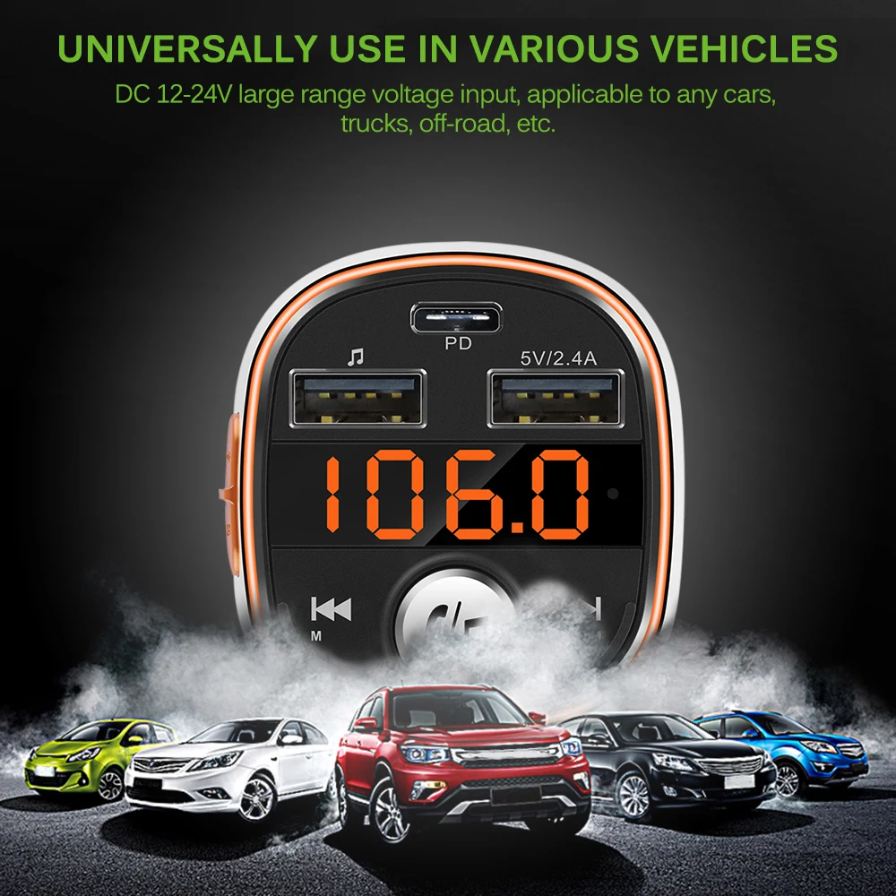 Автомобильный MP3 плеер Bluetooth fm передатчик Hands Free автомобильный аудио mp3 модулятор