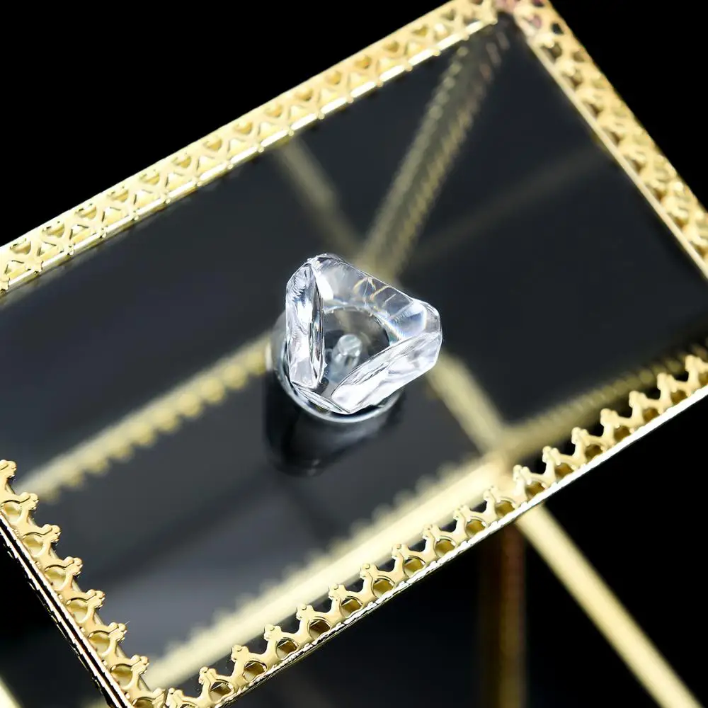 

Transparent Makeup Holder Makeup Organizer Cosmetic Holder Storage Box Dustproof Sundries Container Storage Box with Beadads