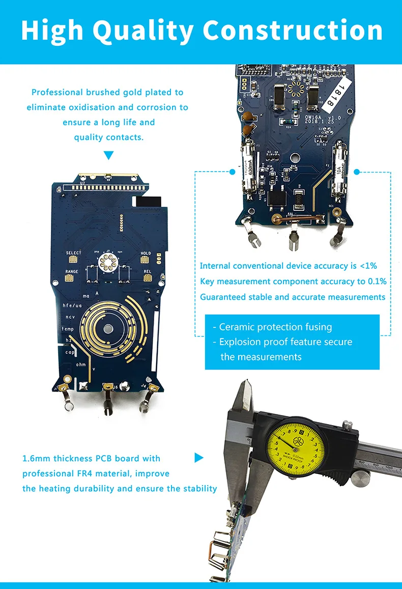 Owon OW16B измеритель тока напряжения мультиметр Ом Resis hFE емкость NCV Hz