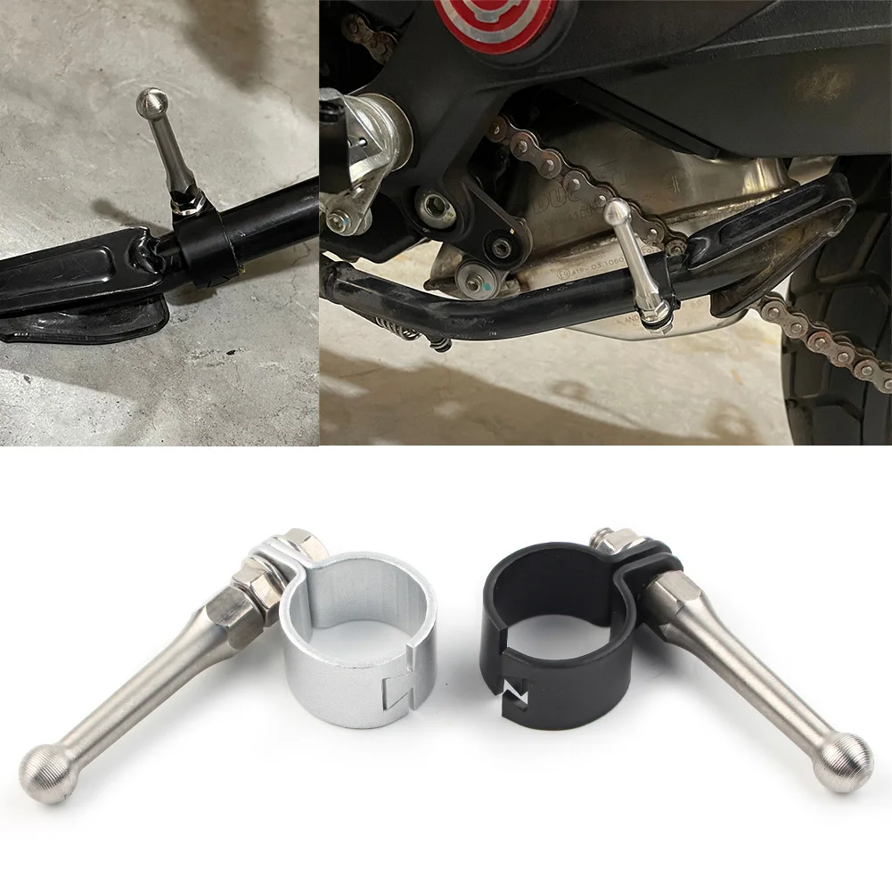 

Extension Aid Side Stand Pad Extension Support Plate Universal for Motorcycles with Foot Support Rod Diameter 20mm-23mm