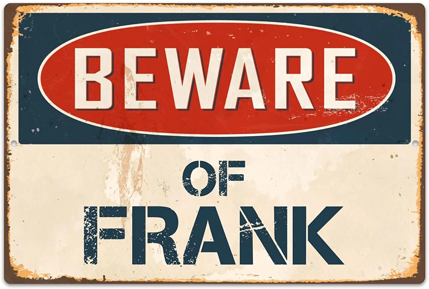 

Стикер пиратский Остерегайтесь Фрэнка 8x12 винтажный алюминиевый Ретро металлический знак VS656