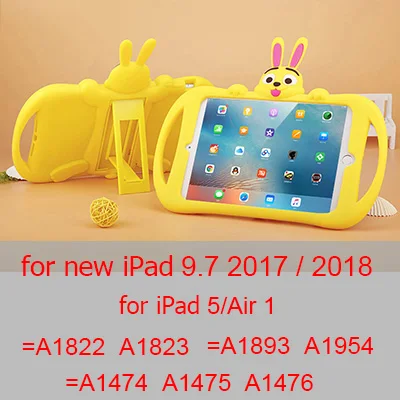 y 9.7 Силиконовый чехол для iPad air 2, 9,7 дюймов,,, детская подставка с милым Кроликом, чехол для планшета для iPad mini 2, 3, 4, 5, чехол - Цвет: y 9.7