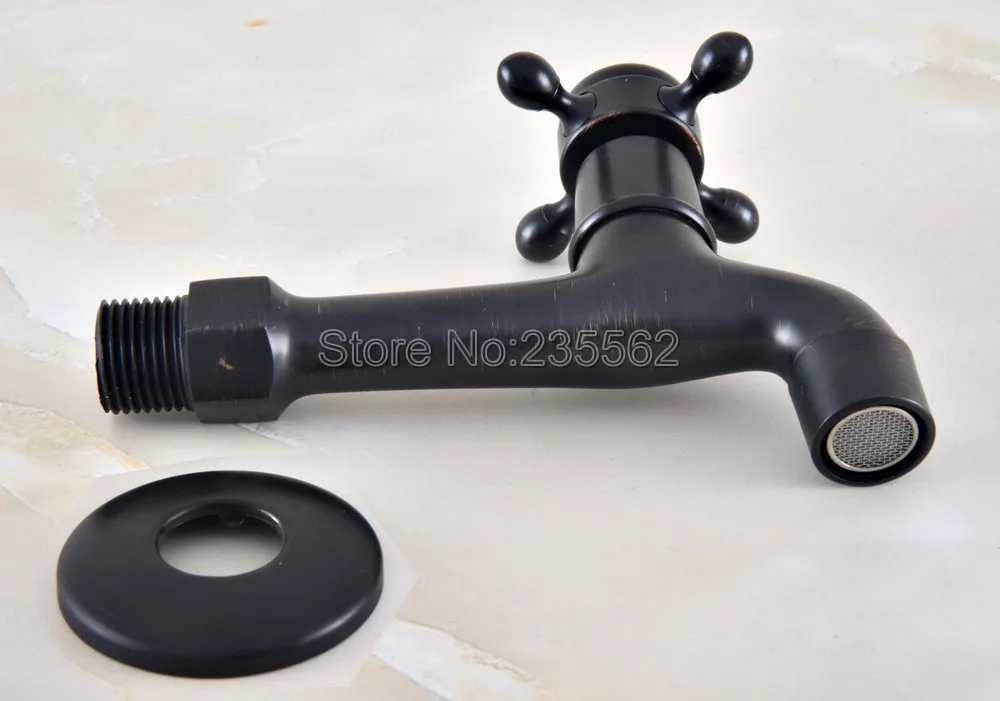 black oil rubbed brass wall mounted mop pool sink tap for kitchen bathroom garden single handle cold water faucet lav346 free global shipping
