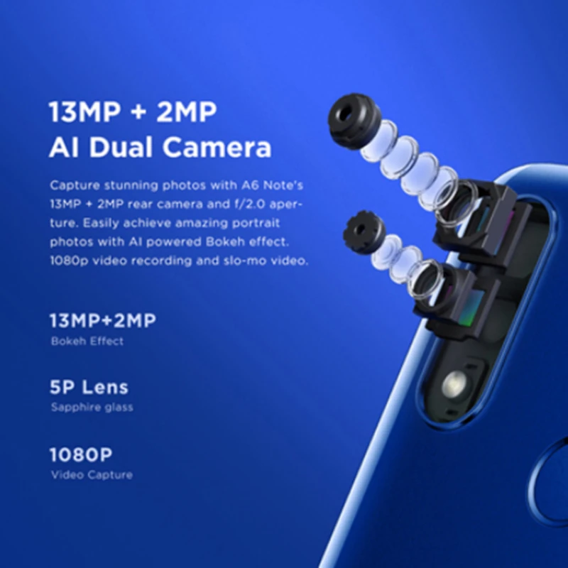 Lenovo A6 Note смартфон с восьмиядерным процессором MTK P22 ОЗУ 3 ГБ ПЗУ 32 19 5: 9 6 09 дюймов 4000