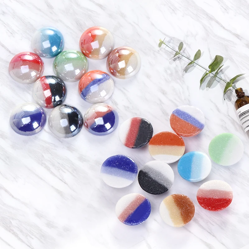 

Gradient Color Flatback Crafts Sticker Glue Round Sequins Decoration Crafts Accessory Glue Rhinestone for Earring Handmade Beads