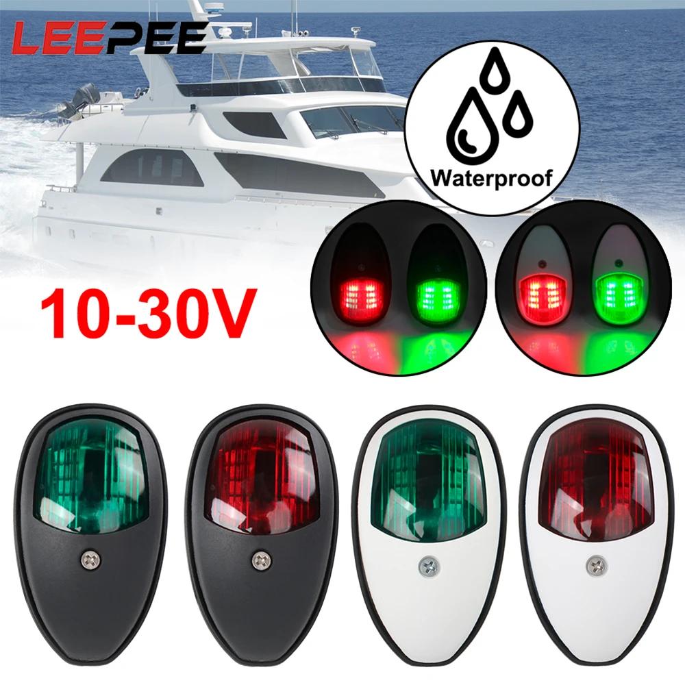 

2 шт./компл. правой Порты и разъёмы бортовой светильник 10В-30В для морская яхта прицеп Ван сигнала Предупреждение светильник светодиодный нав...