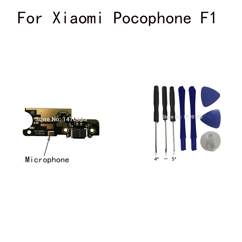 Зарядная док-станция с микрофоном для Xiaomi Pocophone F1 USB-зарядка штепсельная плата