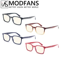 anti blue light reading glasses men women computer glasses gaming goggles classic square frame spring hinge with diopters
