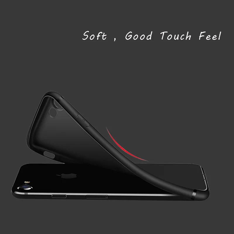 Матовый Силиконовый чехол на iPhone 11 Pro Xs Max 7 8 Plus 6 SE 2020 Чехлы для Apple SE2 XR X 6s 5s матовый