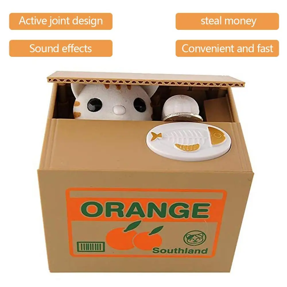 Крадущая деньги кошка с музыкой крадущая копилка детская мультяшная