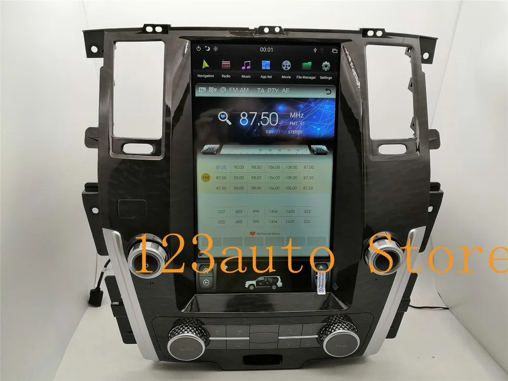 13,6 дюймов вертикальный Tesla стиль Android 8,1 автомобильный DVD gps плеер Мультимедиа naivigation для NISSAN PATROL 2010- PX6 HDMI