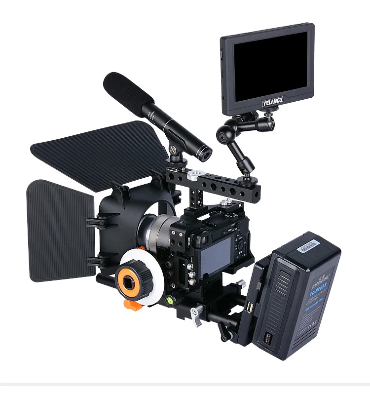 Профессиональный стабилизатор видеокамеры с ручкой для камеры DSLR Rig для sony ILCE A6000 A6300 A6500 A6400