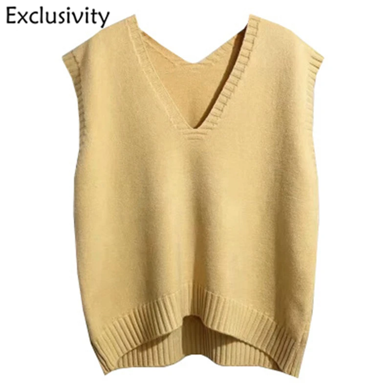 Новинка вязаный жилет на раннюю осень Женский Повседневный свободный свитер в