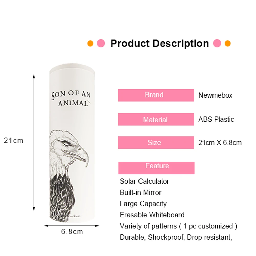 Чехол для карандашей с изображением орла и мальчика белый черный чехол ручек