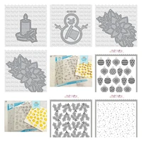 2021 new candles snowman winter warm series stencil scrapbook diary decoration stencil embossing template diy greeting ca