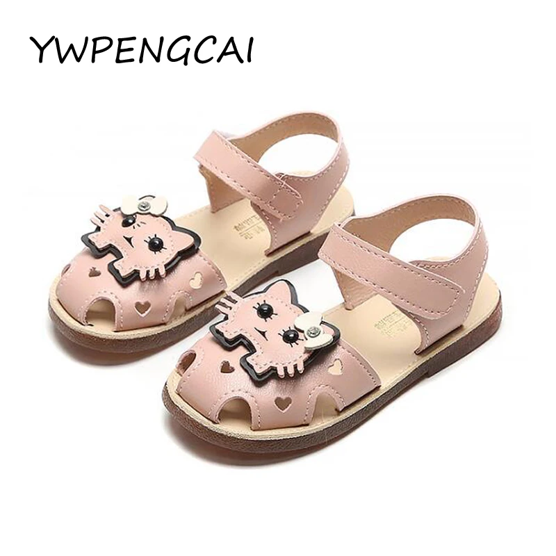 

YWPENGCAI 2020 Summer Baby Girl Shoes Close-toed Girls Sandals Cute Animal Toddler Girl Sandals Size 21-30