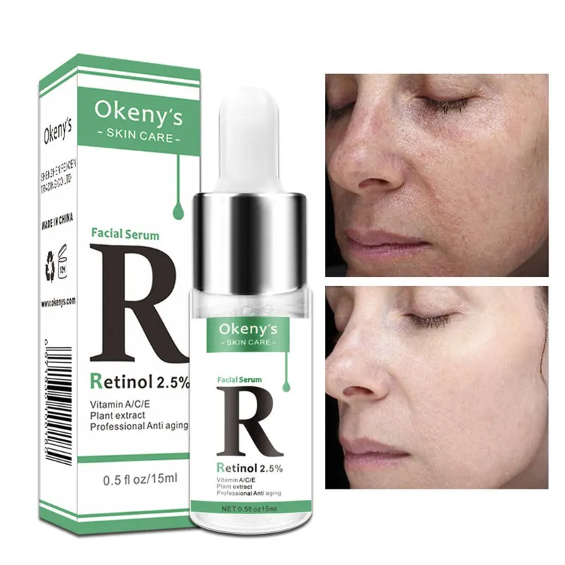 

Retinol 2.5% Vitamin C / A Facial Anti Wrinkle Serum Remove Dark Spots Collagen Serum Anti Aging Essence Whitening Face Serum