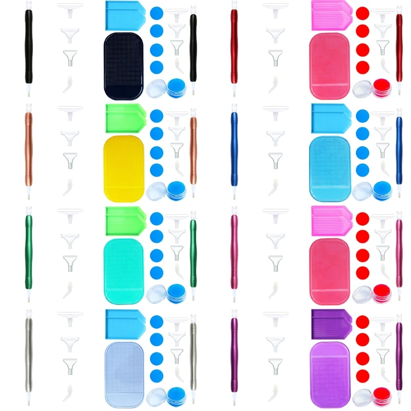 

Инструмент для алмазной живописи 5D с двойной головкой, пластиковый лоток, клейкий коврик, наборы «сделай сам», аксессуары для творчества