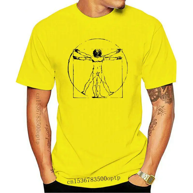 

DA VINCI VITRUVIAN MAN MENS T SHIRT LEONARDO ARTIST INVENTOR SCIENCE ANATOMY 2020 fashion t shirt 100% cotton tee shirt