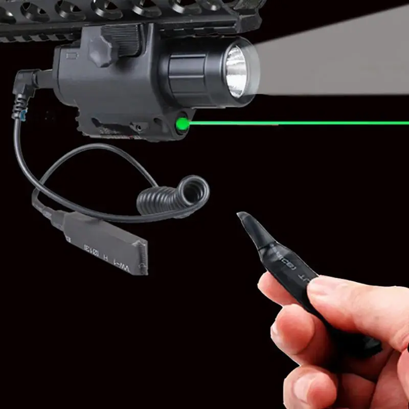 

2 in1 XANES LF13 525nm Green Laser Pointer Hang Type Rail Mount Locator with Portable Foregrip Work Light