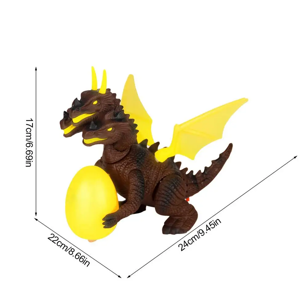 

Boys Electric Dinosaur Toy Three Head Of Dinosaur Walking Toy Child Interactive Electric Light Sound Dinosaur Toys