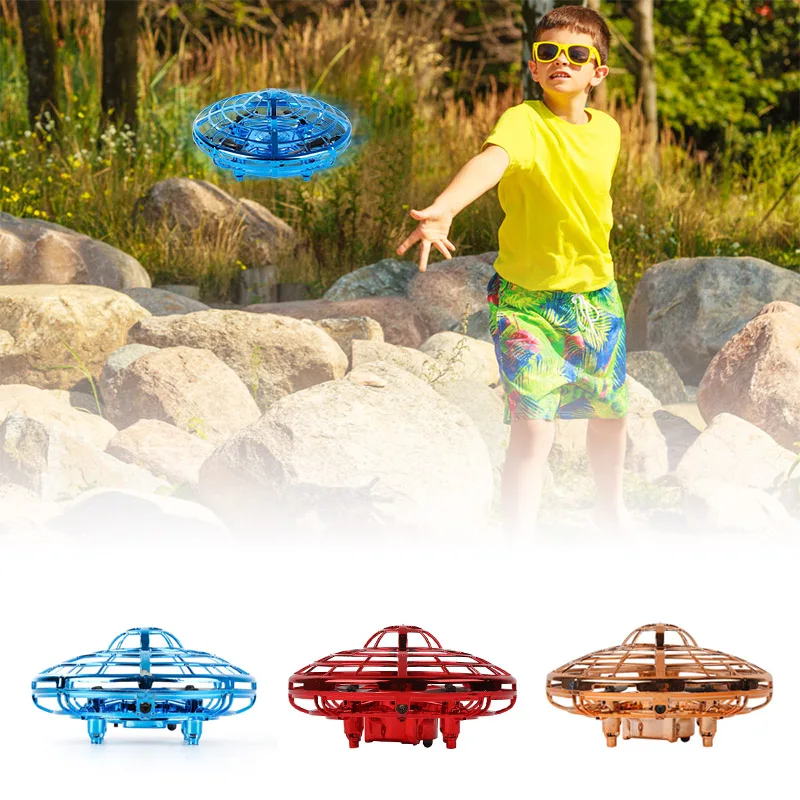 Мини НЛО Дрон анти столкновения Летающий вертолет волшебный ручной мяч самолет