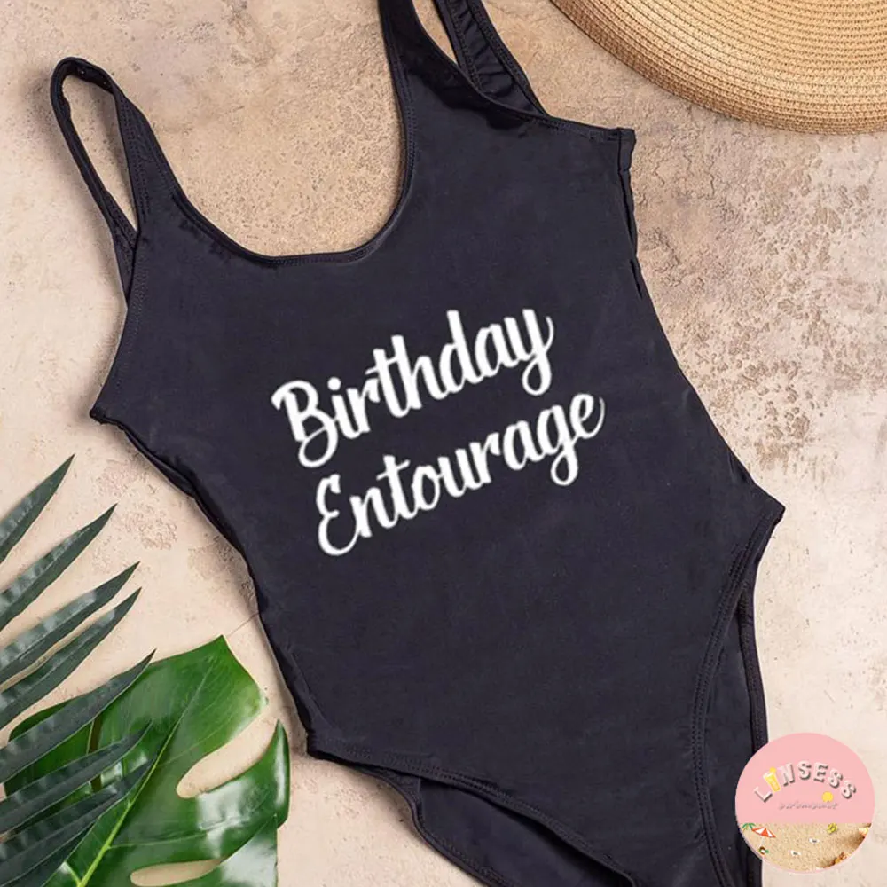 С надписью It's My Birthday купальник окружения купальные костюмы Squad Bachorette пляжные