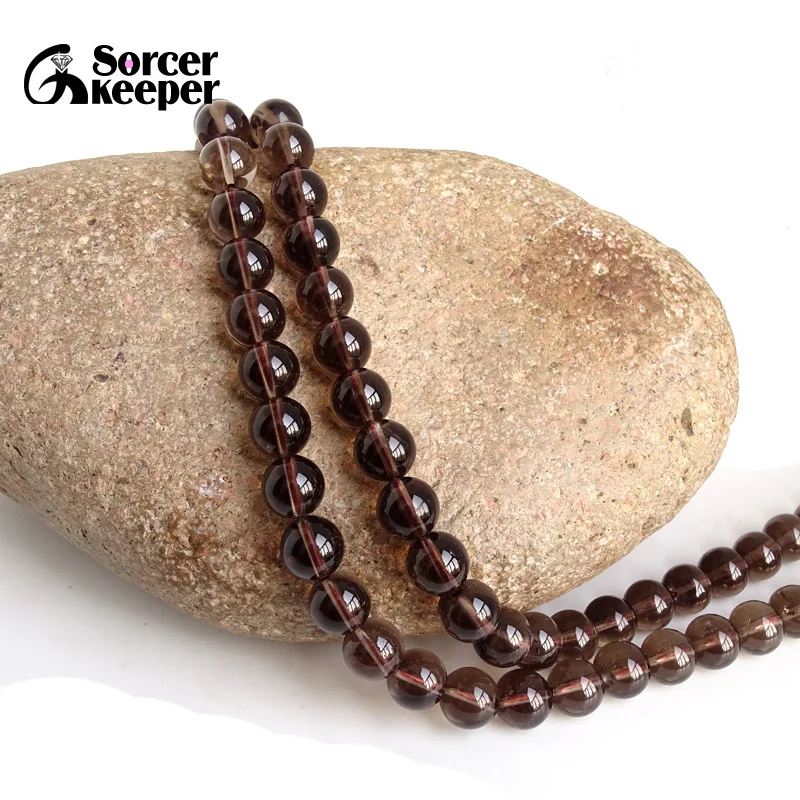 10 мм кварцевый кристалл круглый натуральный камень свободные Бусины Strand 15 &quotдля