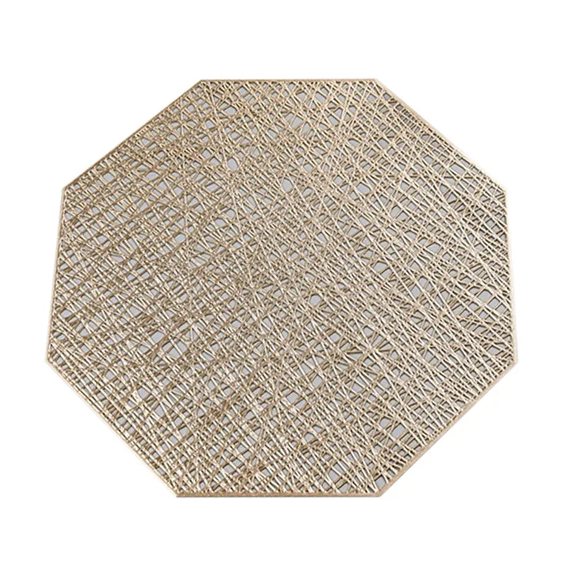 

CXD-Hollow Insulation Pad Placemats For Dining Table, Octagonal Hollow Insulation Pad Non-Slip Pad