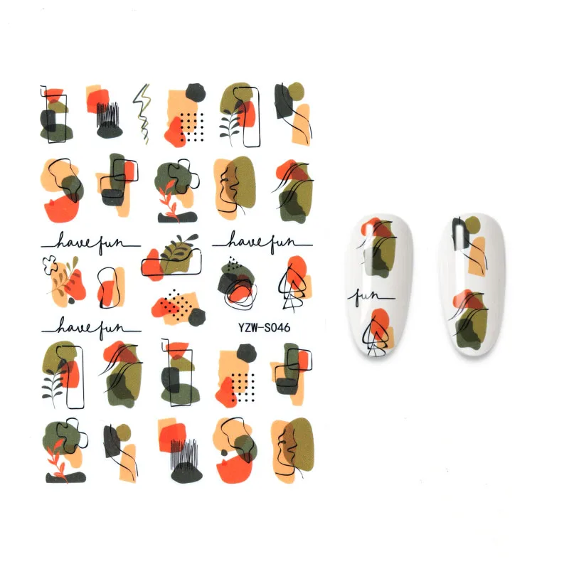 

Новый 3D виниловые наклейки на стену с рисунком "эскиз каракули наклейки для ногтей Фольга Дизайн аксессуары для ногтей мода наклейка для ма...