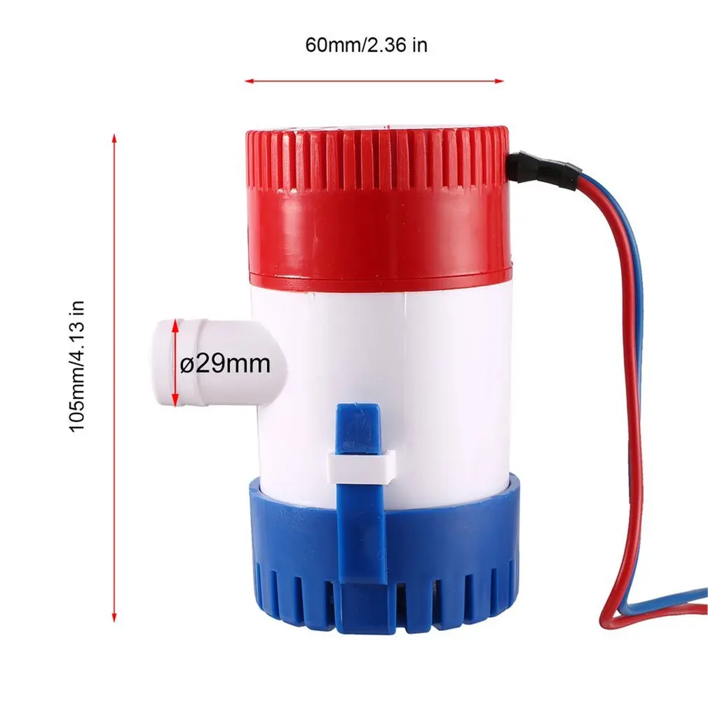 

High Flow Widely Use Water Bilge Pump 1100GPH Professional For Submersibles Boats Seaplane Motor Homes Houseboats 12V