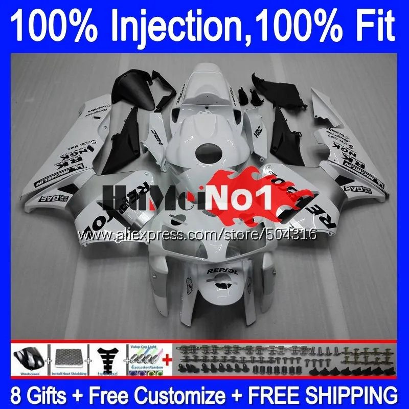 

Инъекция для обтекателей HONDA CBR 600RR 600F5 600CC CBR600RR 107MC.11 Repsol white CBR 600 CBR600 RR 2005 2006 CBR600F5 F5 05 06